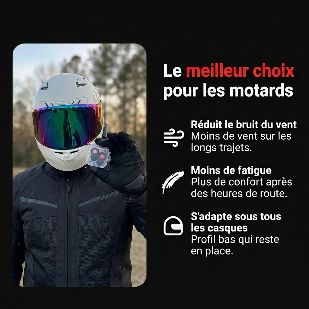 FocusEarPlugs™ 27 dB Bouchons d'Oreille pour Moto