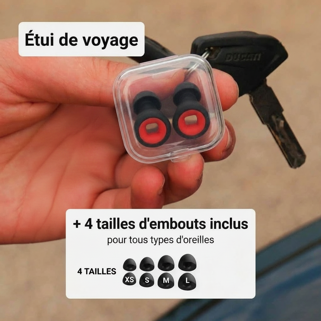 FocusEarPlugs™ 27 dB Bouchons d'Oreille pour Moto