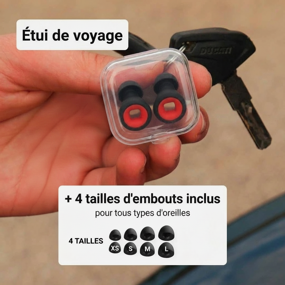 FocusEarPlugs™ 27 dB Bouchons d'Oreille pour Moto