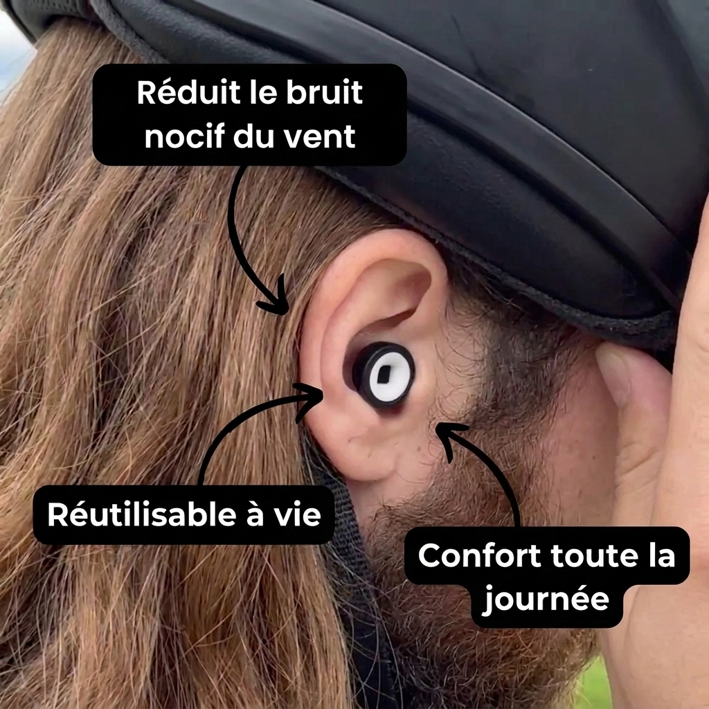 FocusEarPlugs™ 27 dB Bouchons d'Oreille pour Moto